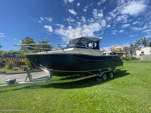 Jualan Kilang 7.5M Profisher Full Enclosed Cabin Bot Memancing Air Masin Bot Aluminium