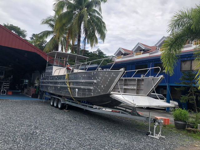 Kapal Kargo Bot Aluminium 10m Kraf Pendaratan yang Diperakui CE untuk 25 Penumpang Dan Pemuatan 5 Tan