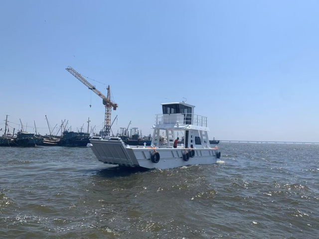 Pensijilan CE 39 kaki 12m Tongkang Kraf Pendaratan Aluminium 40 kaki 12m Kraf Pendaratan Dua Dek Bot kerja Kokpit Tongkang 